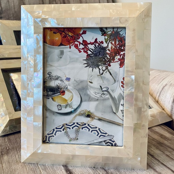 Mother of Pearl Beveled Picture Frames. Set of 10. New. - Picture 2 of 3